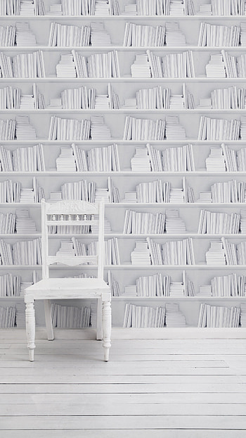 White Background, Library HD phone wallpaper