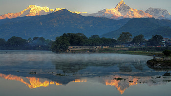 Pokhara, Mount Everest HD wallpaper