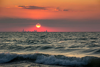 Skyline Lake Sea , lake, sea, nature HD wallpaper