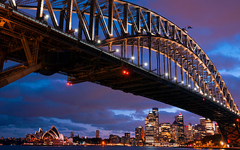 Sydney Harbor Bridge, Opera house night, High-quality HD wallpaper