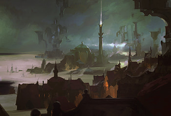 Epic Fantasy Cityscape – Ultra, fantasy, city, fantasy city HD wallpaper