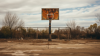 Vintage Outdoor Basketball Court, Basketball court HD wallpaper