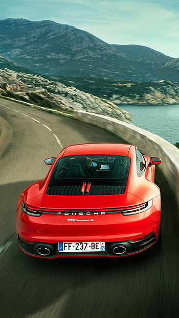 Porsche 911 Carrera S, Rear view beauty, Ultra , Exquisite details HD phone wallpaper