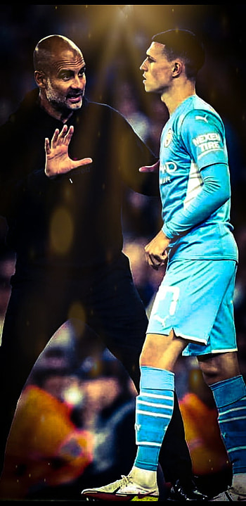 Foden & Guardiola, sports uniform, manchester city HD phone wallpaper