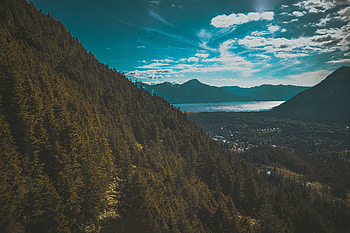 Nature, Trees, Sky, Mountains, Lake HD wallpaper