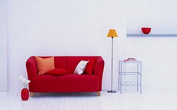 Flowers, Miscellanea, Miscellaneous, Lamp, Vase, Cushions, Pillows, Small Sofa, Settee HD wallpaper