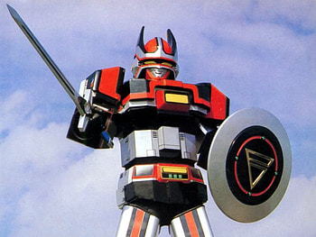 Bio Robot, shield, sentai, sword, robot, mecha, bioman, giant, warrior HD wallpaper