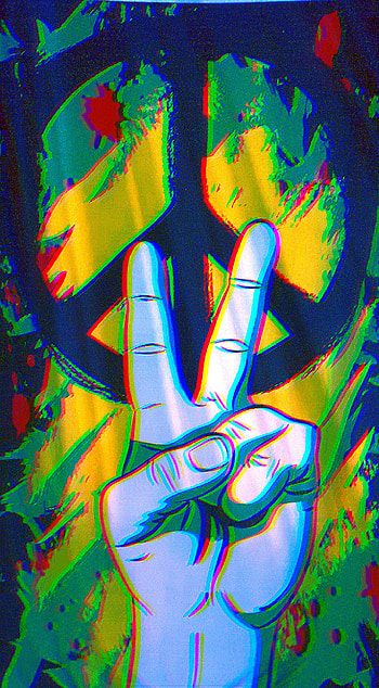 Peace, electric blue, art HD phone wallpaper