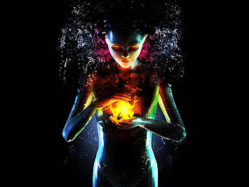 Creator of universe, girl, created, universe HD wallpaper