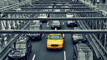 Iconic taxis, Urban cityscapes, Transportation mode, Colorful backgrounds HD wallpaper