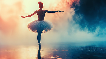 Ballet Elegance: A Stunning Ultra of a Ballerina, ballet, ballerina, dancer, fog, silhouette HD wallpaper