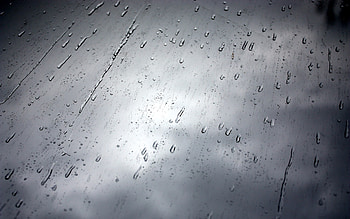 rainy day rain glass window drops sky black and white HD wallpaper