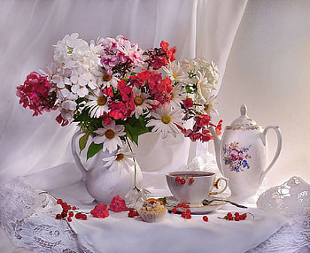still life, abstract, graphy, vase, flowers HD wallpaper