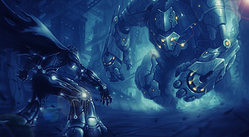 Fantasy, Robots, Fight, Battle, Cyborgs, Skirmish HD wallpaper