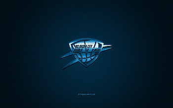 Oklahoma City Blue, American basketball club, blue logo, blue carbon fiber background, NBA G League, basketball, Oklahoma, USA, Oklahoma City Blue logo HD wallpaper