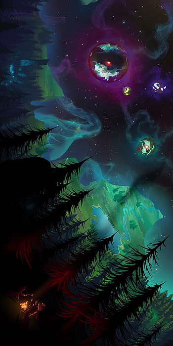 Outer Wilds Eye, atmosphere, universe, games, space HD phone wallpaper