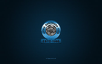 Uttar Baridhara Club, Bangladeshi football club, blue logo, blue carbon fiber background, Bangladesh Premier League, football, Dhaka, Bangladesh, Uttar Baridhara Club logo HD wallpaper