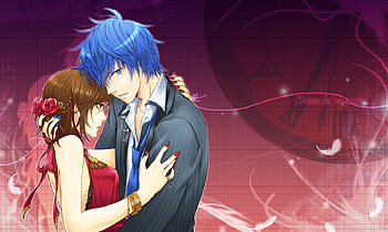 Kaito ♡ Meiko, lover, cute, vocaloid, beauty, feather, vocaloids, short hair, couple, clock, male, female, handsome, blossom, sexy, sweet, meiko, gorgeous, hot, blue hair, romance, beautiful, elegant, boy, anime, pretty, love, brown hair, romantic, lovely HD wallpaper