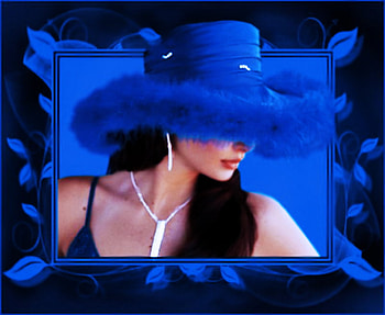 Blue hat, blue, model, hat, female HD wallpaper