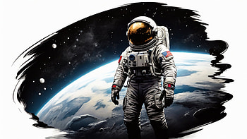 Astronaut in Space, astronaut, space, universe, dark, loneliness HD wallpaper