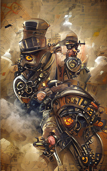 Steampunk War, art, dream, punk, cool, metal, steam, wierd HD phone wallpaper