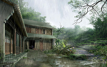 Rainy Day, Nature Rain HD wallpaper
