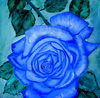 Blue rose Day dreaming.., appreciation, impossible, impressible, discrete HD wallpaper