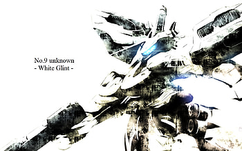 Armored Core, amored, white, black, robot, core, white glint, weapon, game, gun HD wallpaper