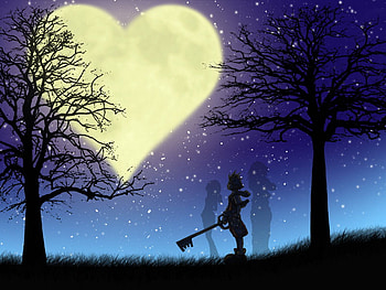Kingdom Hearts - Silhoeuttes, video games, kingdom hearts HD wallpaper