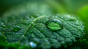 Fresh Dew Drops on Leaf, dew drop HD wallpaper