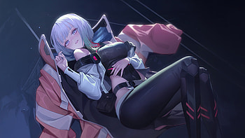 Lucyna Kushinada In Cyberpunk Edgerunners, cyberpunk-edgerunners, cyberpunk, tv-shows, netflix, artwork, art, digital-art HD wallpaper