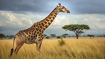 Majestic Giraffe in Stunning Ultra, giraffe, Animal, savanna, Wildlife, nature HD wallpaper