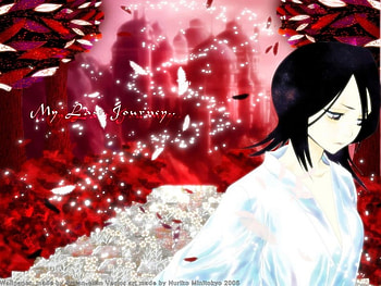 My Last Journey, bleach, roses, petals, rukia, kuchiki HD wallpaper