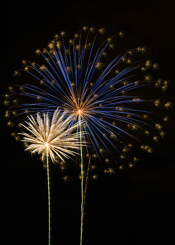 Holidays, Sky, Night, Sparks, Firework, Fireworks HD phone wallpaper