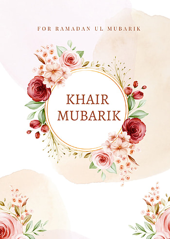 Khair Mubarik, Eid, pink, petal, Ramadan HD phone wallpaper