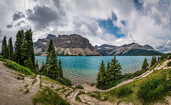 Nature, Trees, Rocks, Lake HD wallpaper