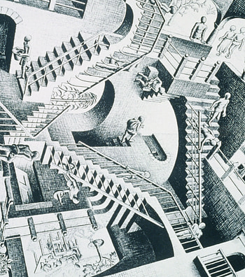 Relativity, M.C. Escher HD phone wallpaper
