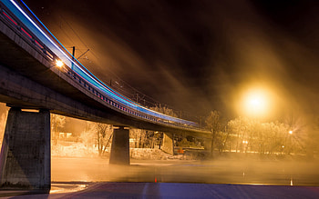 Cities, Night, City, Shine, Light, Bridge HD wallpaper