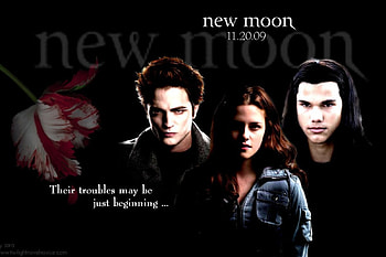 New Moon: Trouble just beginning, eclipse, cullen, taylor lautner, bella, new moon, twilight, robert pattinson, edward, jacob black, bella swan, breaking dawn, kristen stewart HD wallpaper
