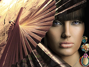 Ornaments, sweet, eyes, beautiful, woman, pretty, face, lips, romantic, she, look, female HD wallpaper