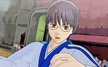 Shinpachi Shimura, Gintama, , vector art, Shinpachi Shimura drawing, creative art, Shinpachi Shimura art, vector drawing, japanese manga, Gintama characters, Shimura Shinpachi HD wallpaper