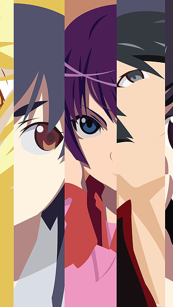 Face cut of monogatari, anime HD phone wallpaper