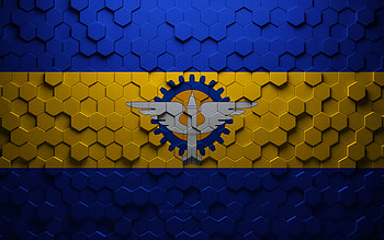 Flag of Parnamirim, honeycomb art, Parnamirim hexagons flag, Parnamirim 3d hexagons art, Parnamirim flag HD wallpaper