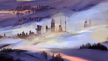 Fog City , fog, artist, artwork, digital-art, artstation HD wallpaper