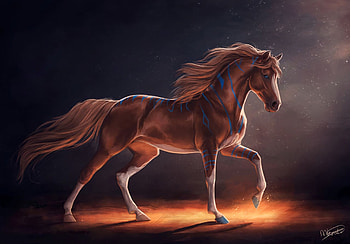 Horse Digital Art, horse, animals, artist, artwork, digital-art, deviantart HD wallpaper