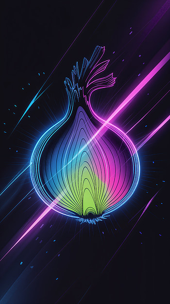 Neon Cyber Onion — , neon, glow, Abstract HD phone wallpaper