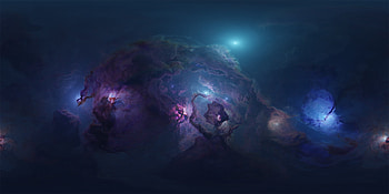 Nebula, blue, star, fantasy, space, luminos, cosmos, sky, tim barton HD wallpaper