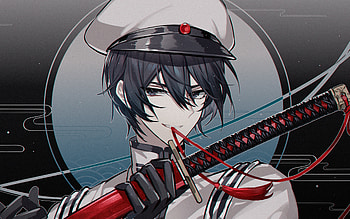 Kaito, sword, Vocaloid characters, manga, battle, artwork, Vocaloid, Kaito Vocaloid HD wallpaper