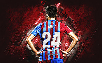 Eric Garcia, FC Barcelona, Spanish football player, burgundy stone background, La Liga, football, Spain HD wallpaper