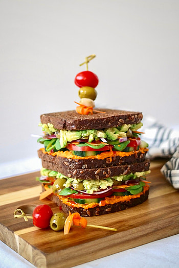 Avocado and hummus, Sandwiches HD phone wallpaper